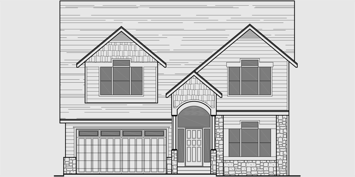 10168 Portland house plans, narrow house plans, 3 bedroom house plans, 10168<br />
